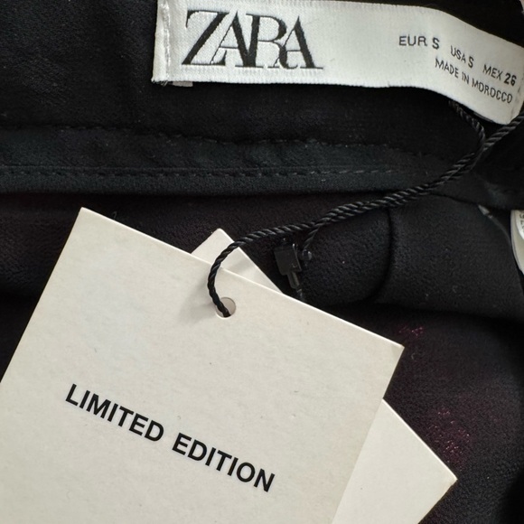 Zara Limited Edition Pink Sequined Trousers Small NWT Blogger Fav Holiday Party - Picture 12 of 13